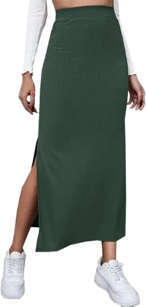 Women's Casual Long Skirt High Waisted Pencil Long Skirts Women Midi Skirt Pencil Skirts Spring Dresses for Women