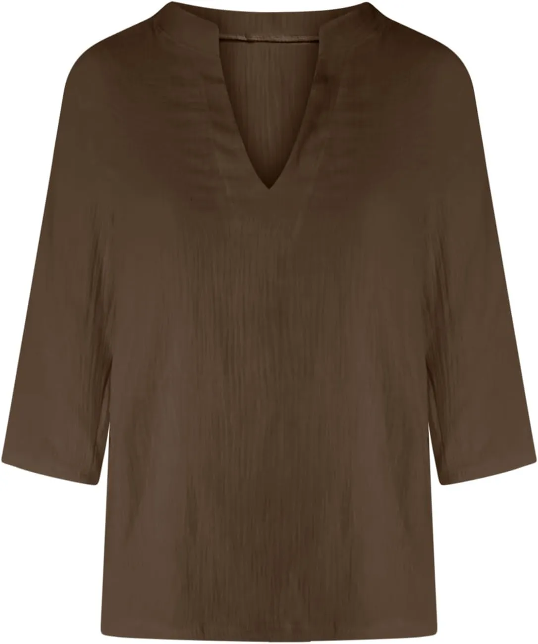 Womens Cotton Linen 3/4 Sleeve Tops Summer Notch V-Neck Tshirts Ladies Vintage Casual Blouse Dressy Loose Basic Tee