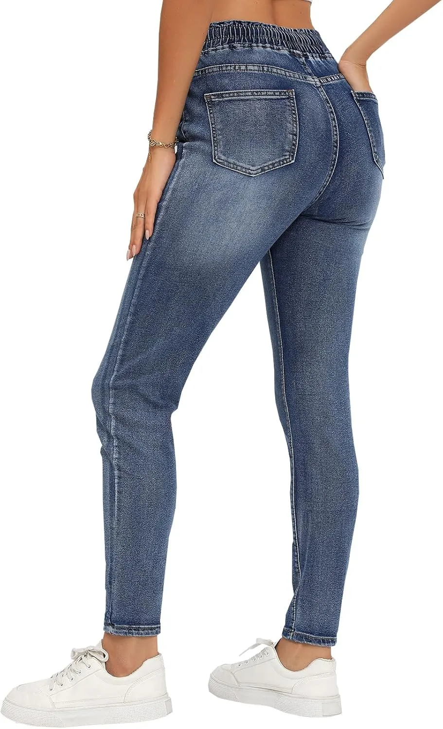 Womens Curvy High Rise Skinny Jeans Comfy Stretch Classic Jeans Pants