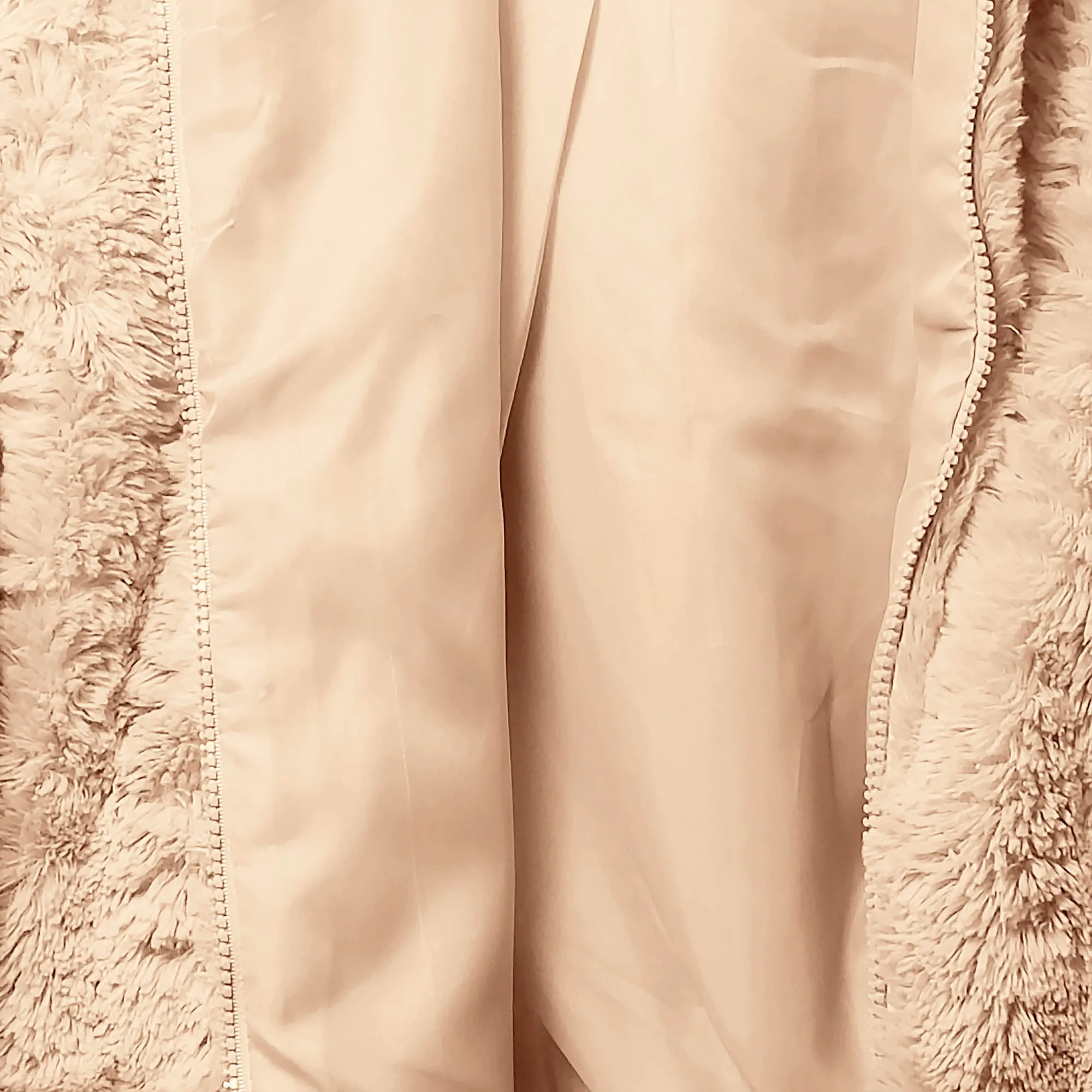 Women's Fur Zip-Up Hoodie