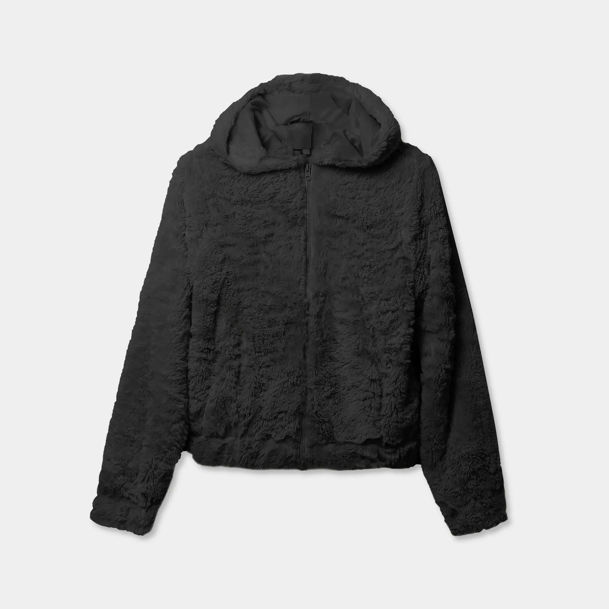 Women's Fur Zip-Up Hoodie