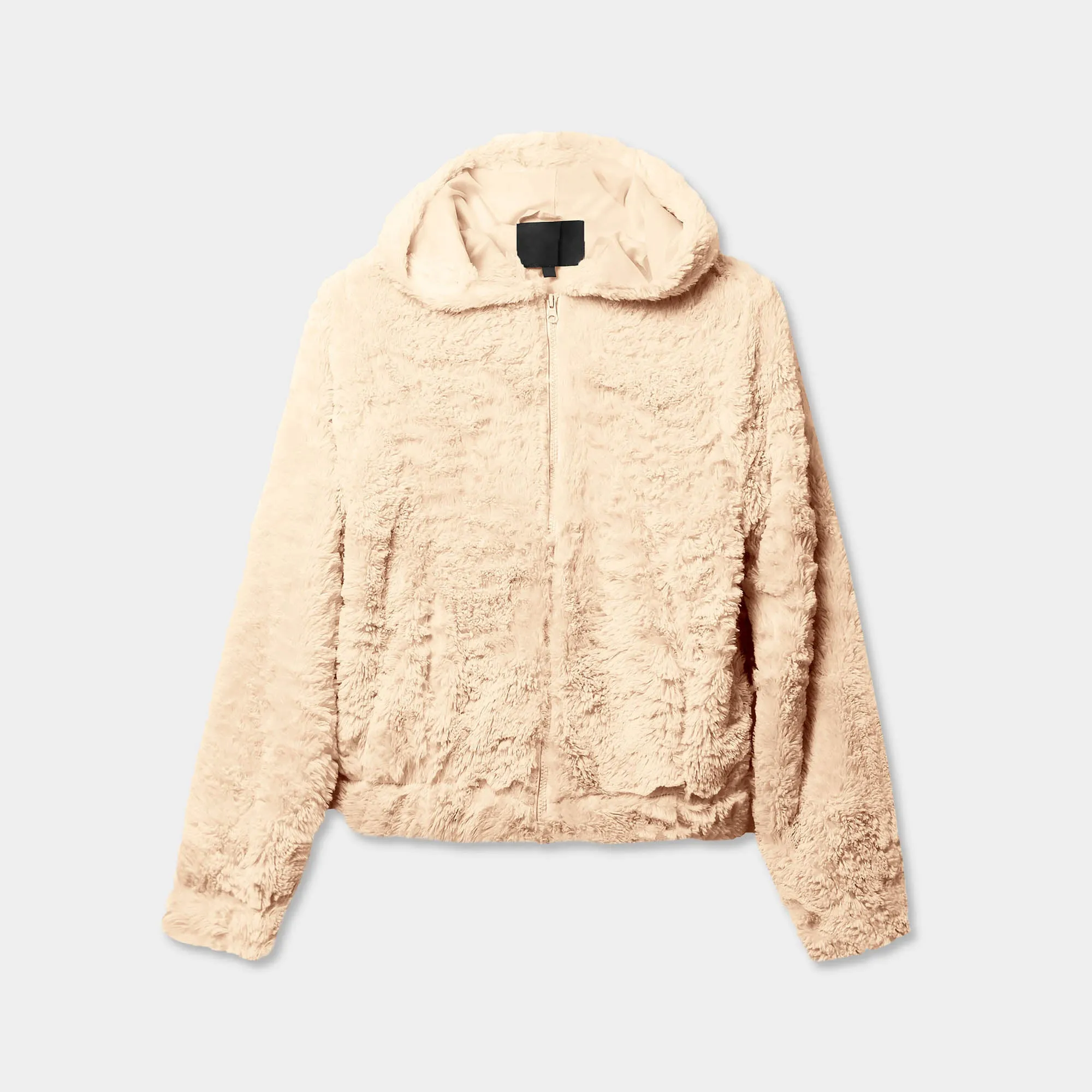 Women's Fur Zip-Up Hoodie
