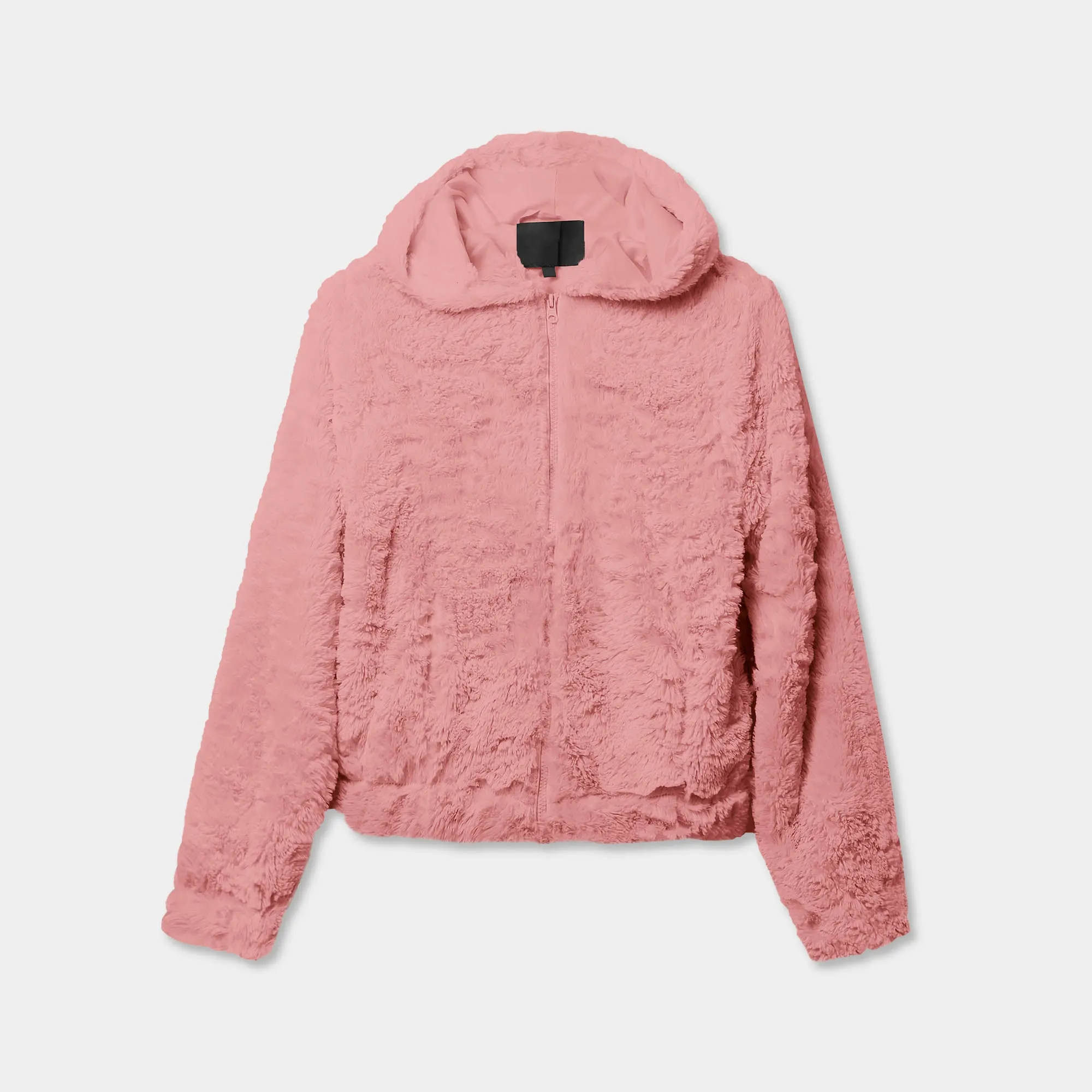 Women's Fur Zip-Up Hoodie