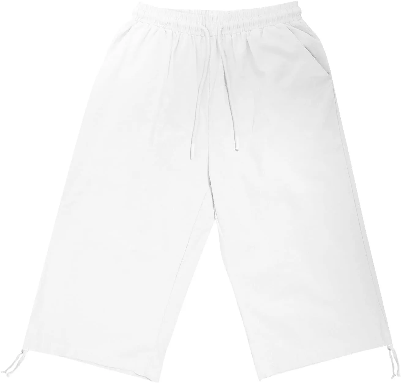 Women's High Waist Shorts Women's Elastic Waist Casual Comfy Cotton Beach Shorts Drawstring Elastic Waist Short