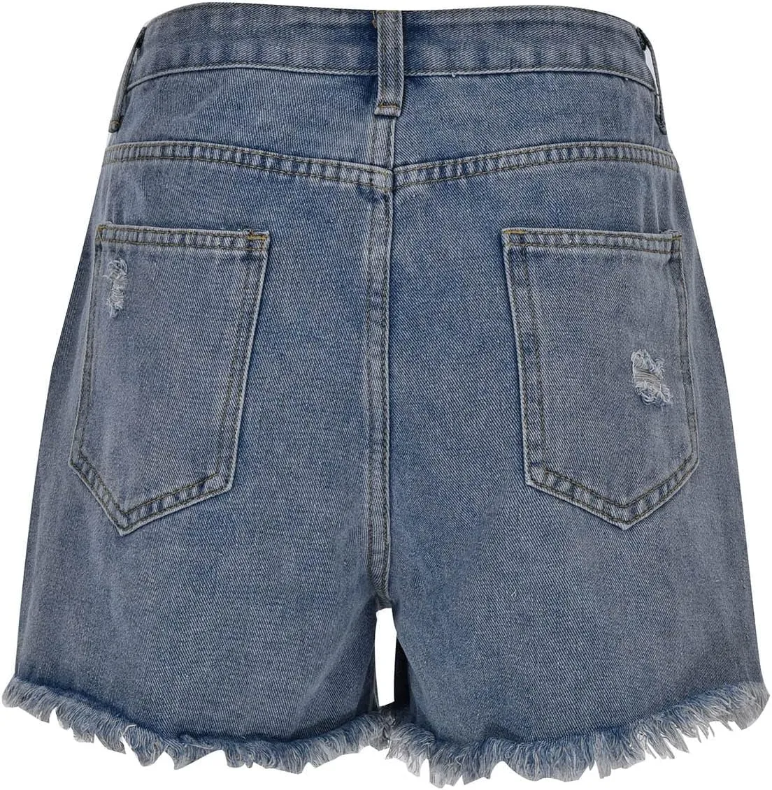 Women's High Waisted Slim Fit Chic Ripped Frayed Hem Denim Shorts Womens Workout Shorts Small