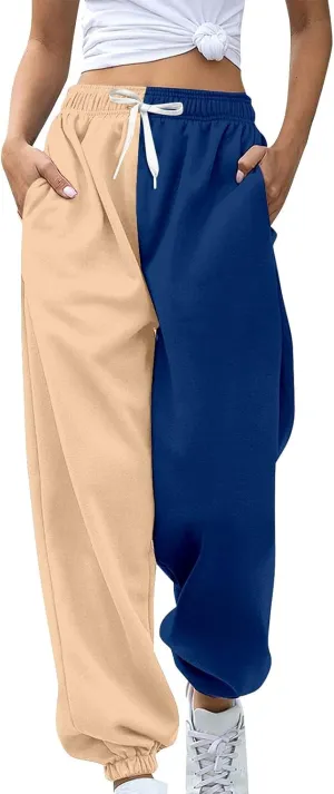 Womens High Waisted Sweatpants Pants Workout High Waisted Yoga Pants Casual Baggy Fleece High Waisted Joggers Pants
