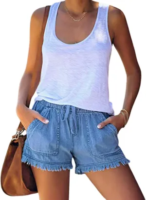 Womens Jean Shorts rendy High Waisted Denim Shorts Summer Clothes Y2K Cute Fashion Outfits