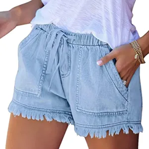 Womens Jean Shorts rendy High Waisted Denim Shorts Summer Clothes Y2K Cute Fashion Outfits