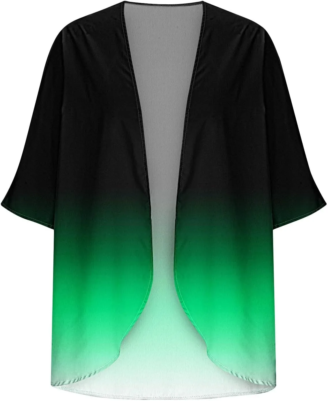 Womens Kimono Cover Ups Tops Gradient Tie Dye Summer Lightweight Cardigans Beach Sheer Blouse Shirts Loose Outfits