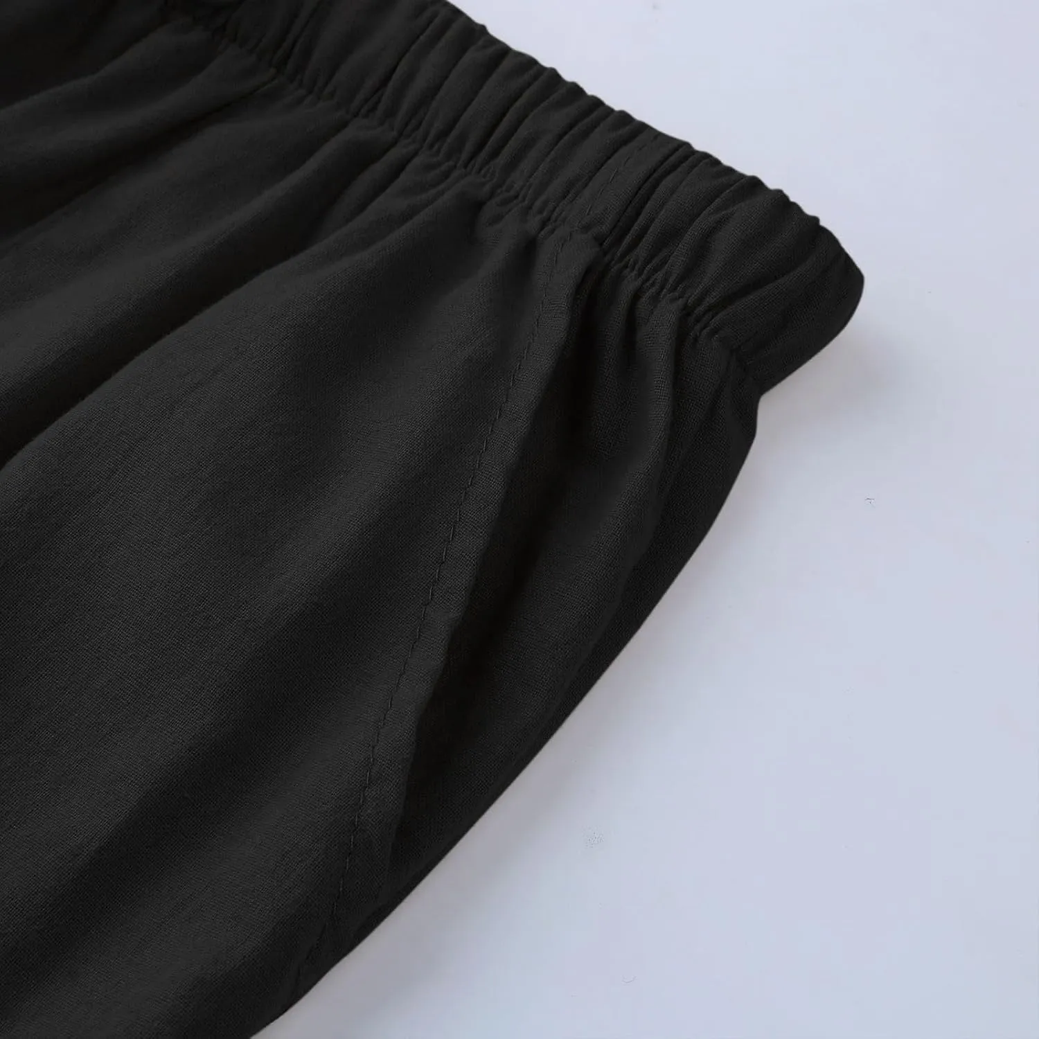Women's Linen Pants Linen Pants Womens Leg Casual Loose Drawstring High Waist Womens Linen Pants Tall Linen Outfit Women