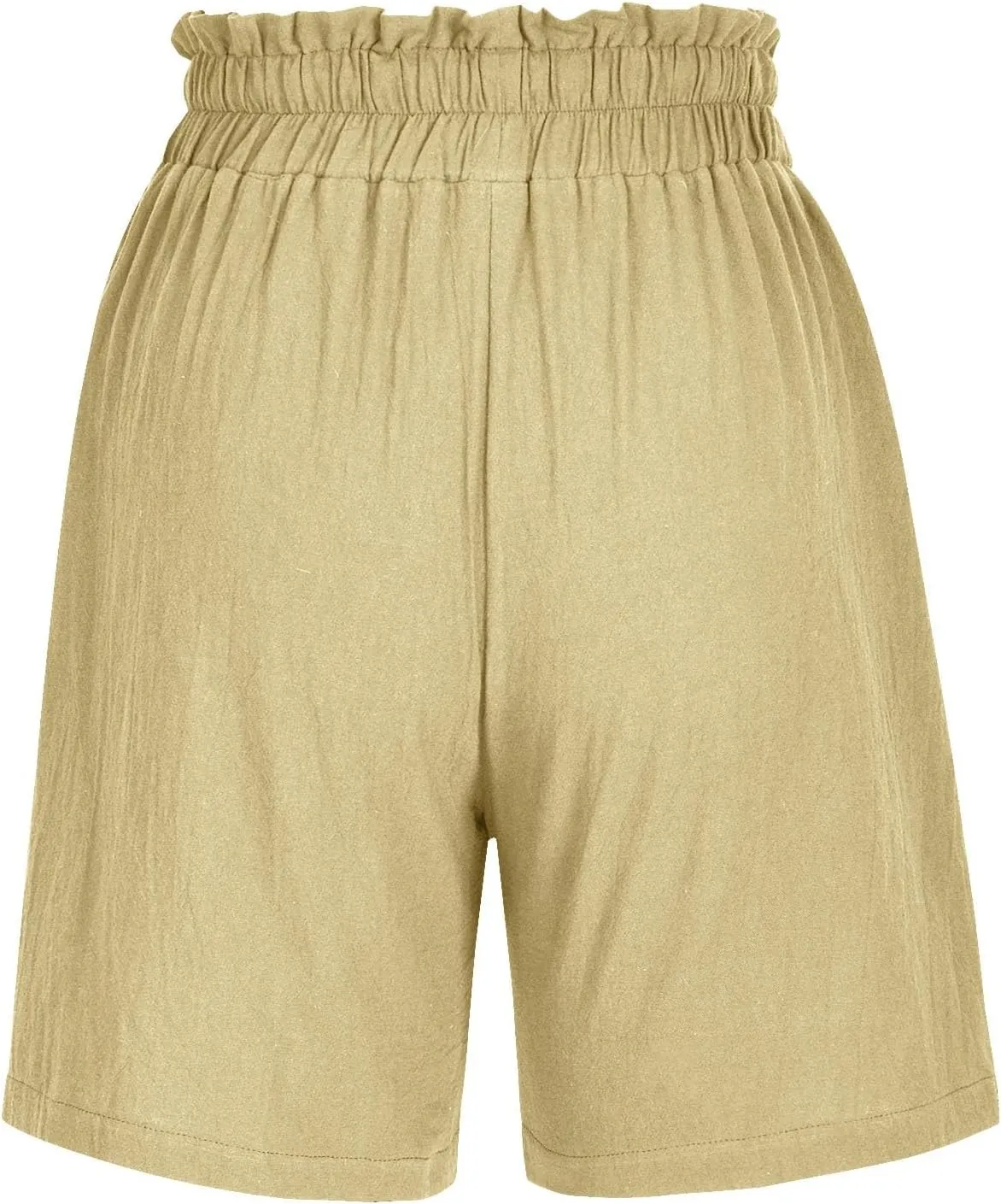 Womens Lounge Shorts Summer Casual Drawstring High Waisted Linen Shorts Comfy Lightweight Pull on Shorts with Pockets