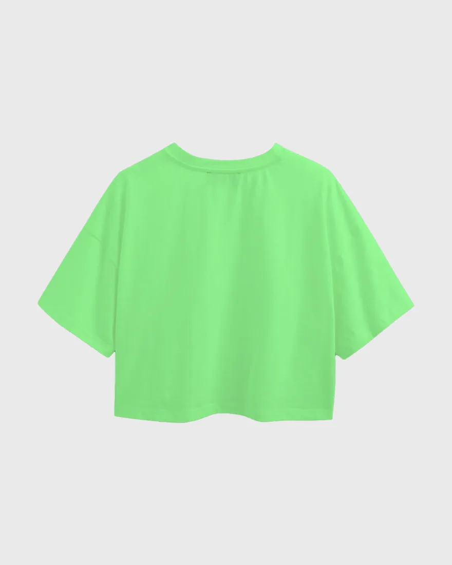 Womens Oversized Cropped TShirt Funky Urban