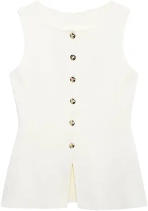 Women's Round Neck Knitted Slim Fit Vest