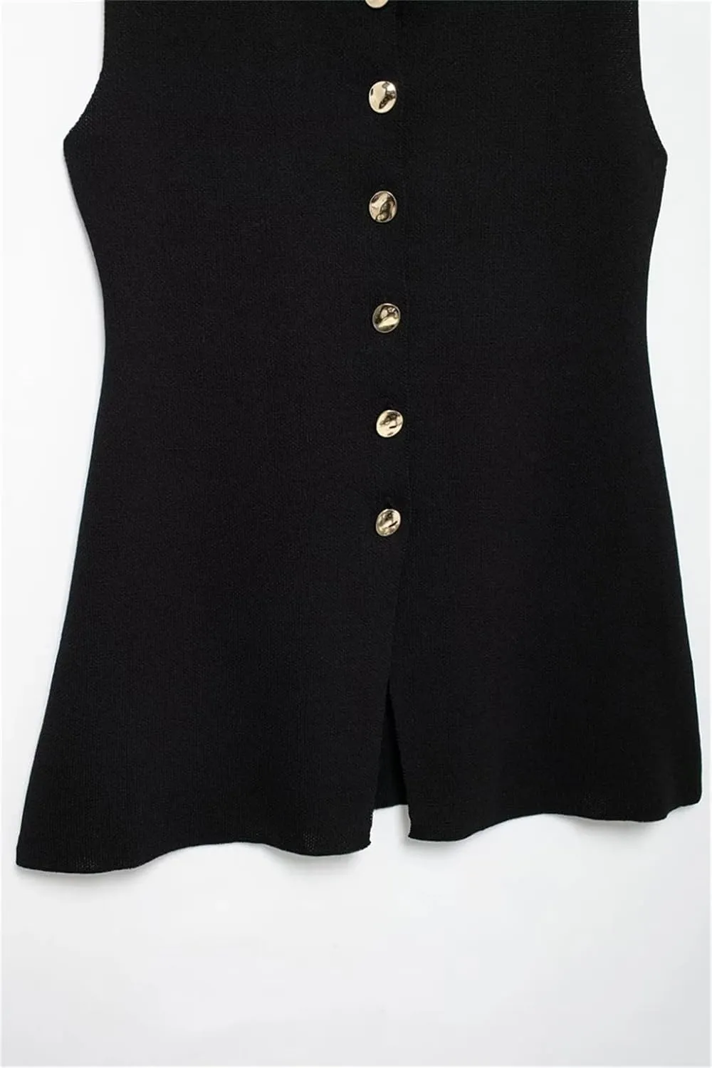 Women's Round Neck Knitted Slim Fit Vest