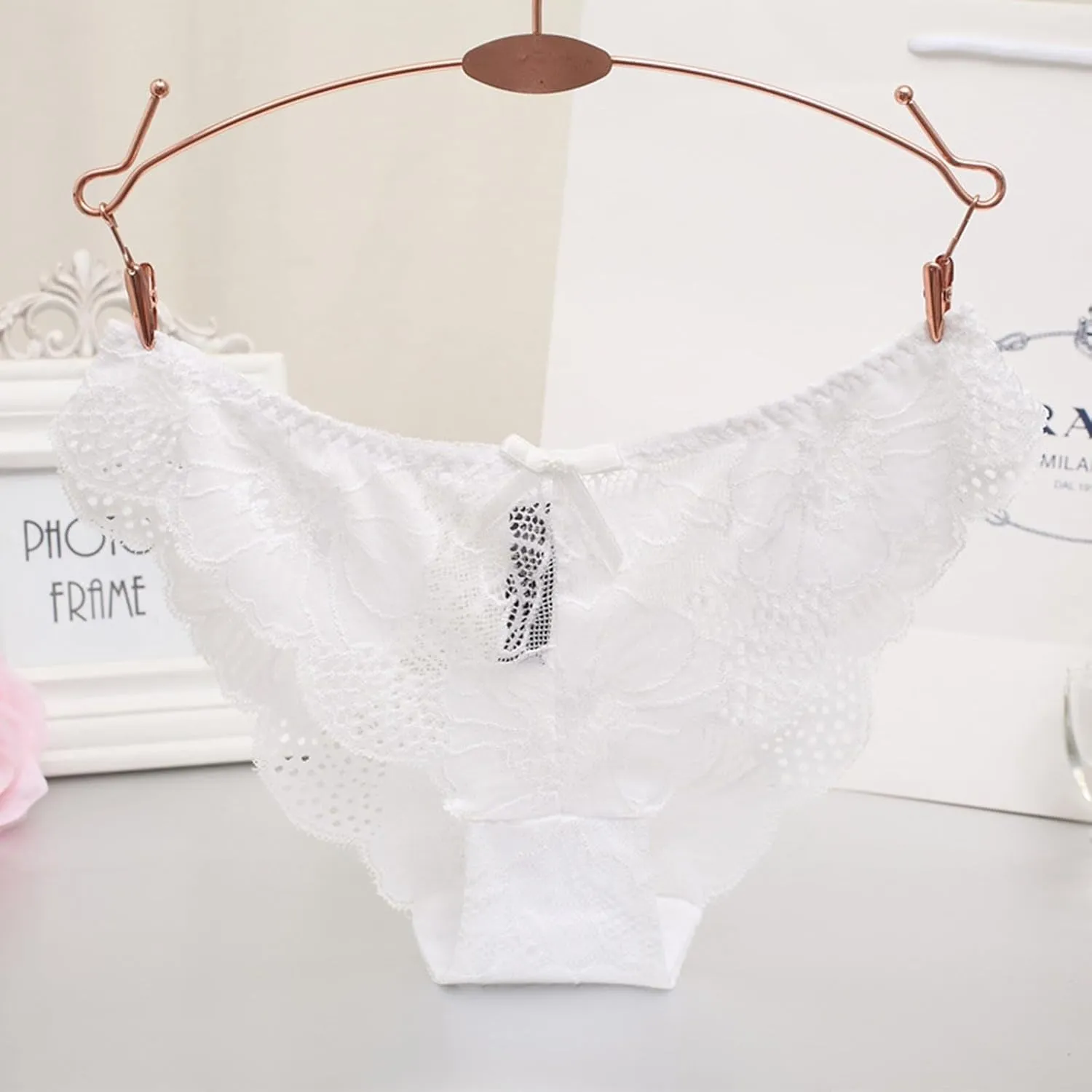 Womens Ruffled Butterfly Butt Lifting Underwear Sexy Comfy Stretch Panties Eversoft Bow Tie Hipsters Tummy Control
