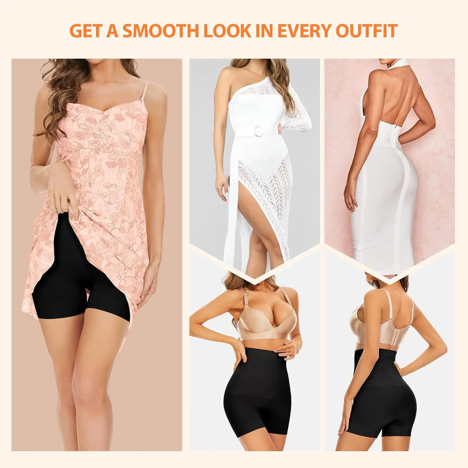 Womens Seamless Shaping Boyshorts Panties, High Waisted Shapewear for Women Tummy Control Shorts for Under Dresses