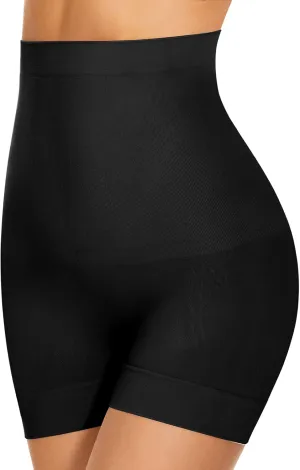 Womens Seamless Shaping Boyshorts Panties, Slip Shorts Under Dresses High Waisted Shapewear Tummy Control Underwear