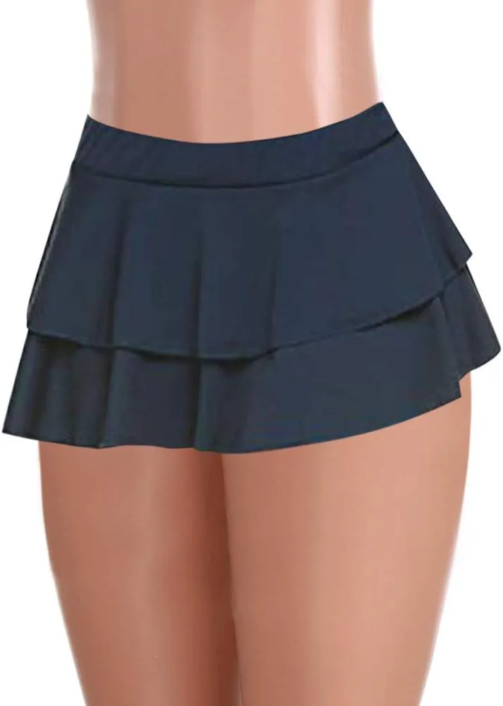 Womens Sexy Low-Waisted and Party Mini Skirt Fashion Evening Club Womens Tennis Skirt Layered Pleated Mini Skirts