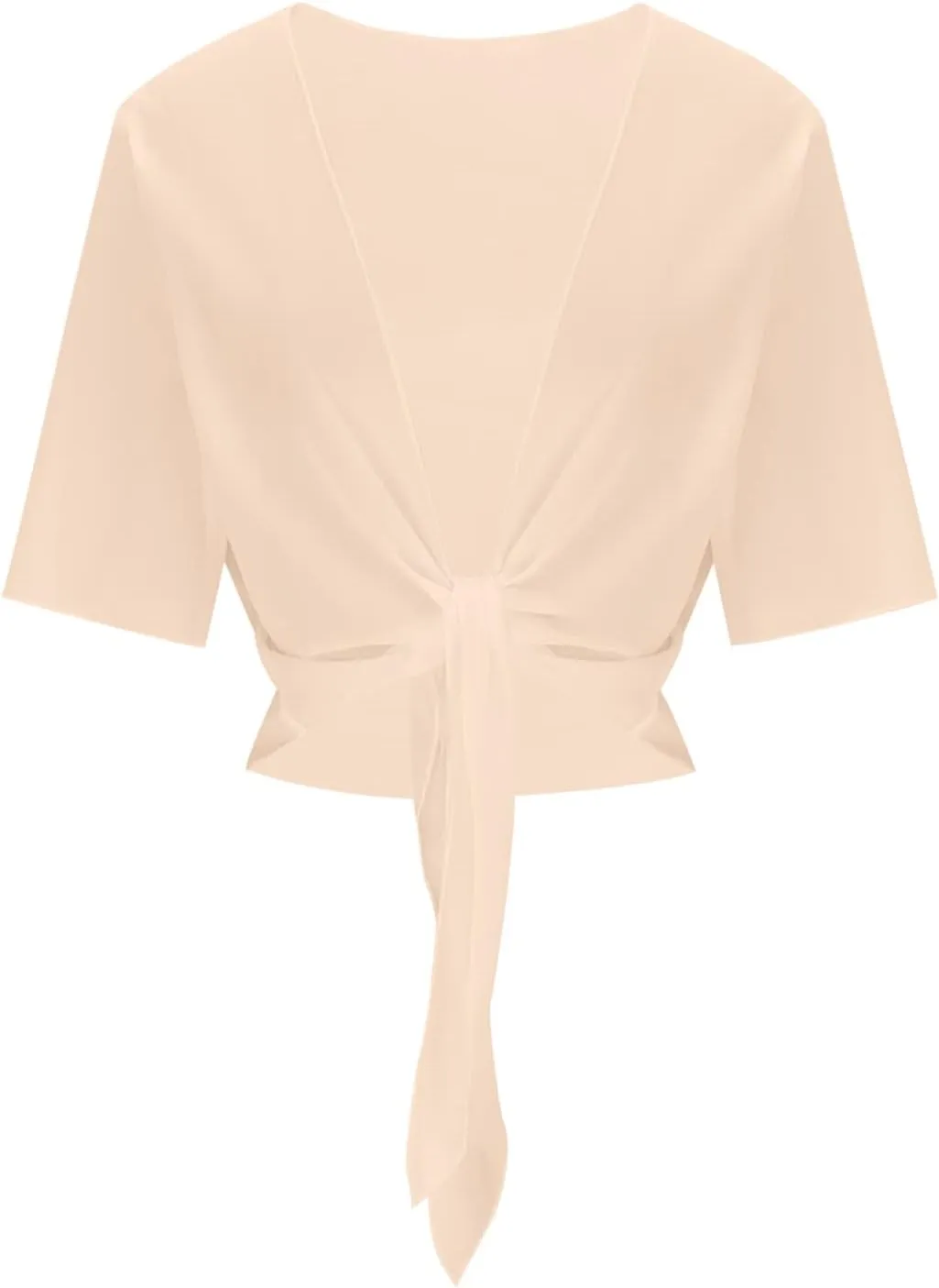 Womens Shrugs for Summer Cropped Cardigan Short Sleeve Open Front Sheer Shawl Cardigans Lightweight Chiffon Bolero