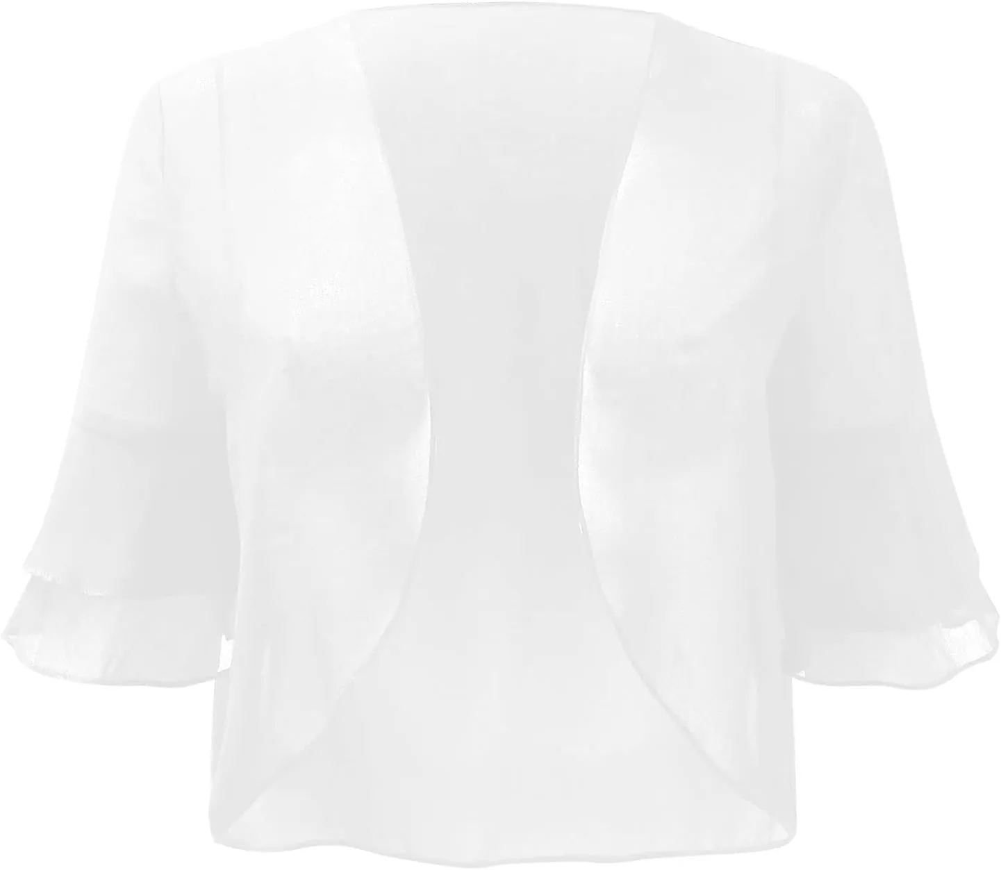 Womens Shrugs for Summer Dress Puff Short Sleeve Cropped Open Front Sheer Shawl Cardigans Lightweight Chiffon Bolero
