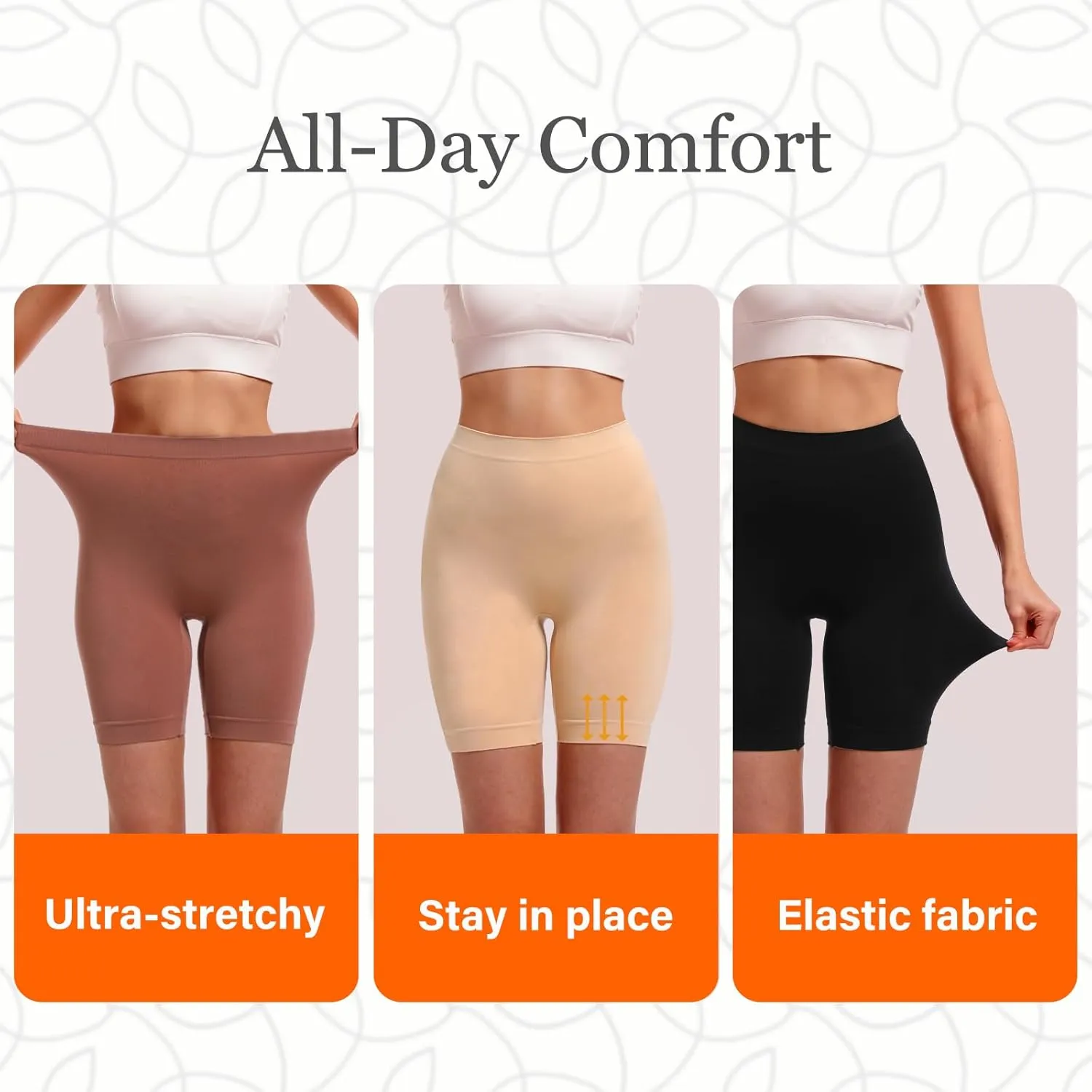 Women's Slip Shorts for Under Dresses Anti Chafing High Waisted Seamless Smooth Safety Shorts