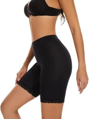 Women's Slip Shorts for Under Dresses, Seamless Tummy Control Slimming High Waisted Shapeware Shorts