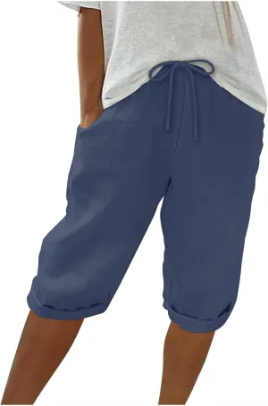 Womens Solid Color Shorts Casual Drawstring Shorts Summer Trendy Shorts Going Out Shorts Fashion Shorts for 2024