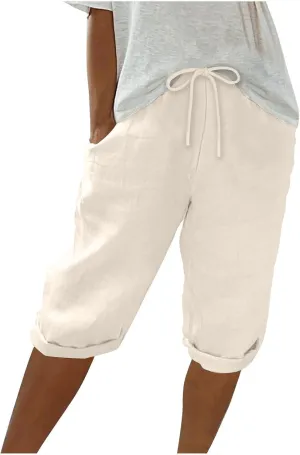 Womens Solid Color Shorts Casual Drawstring Shorts Summer Trendy Shorts Going Out Shorts Fashion Shorts for 2024