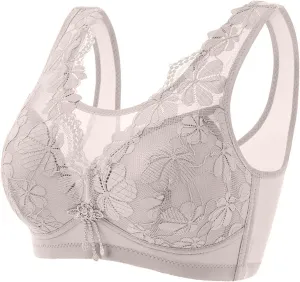 Womens Sports Bras High Support Push Up Bra Lace No Underwire Bralette Bra Gym Crop Top Compression Bra