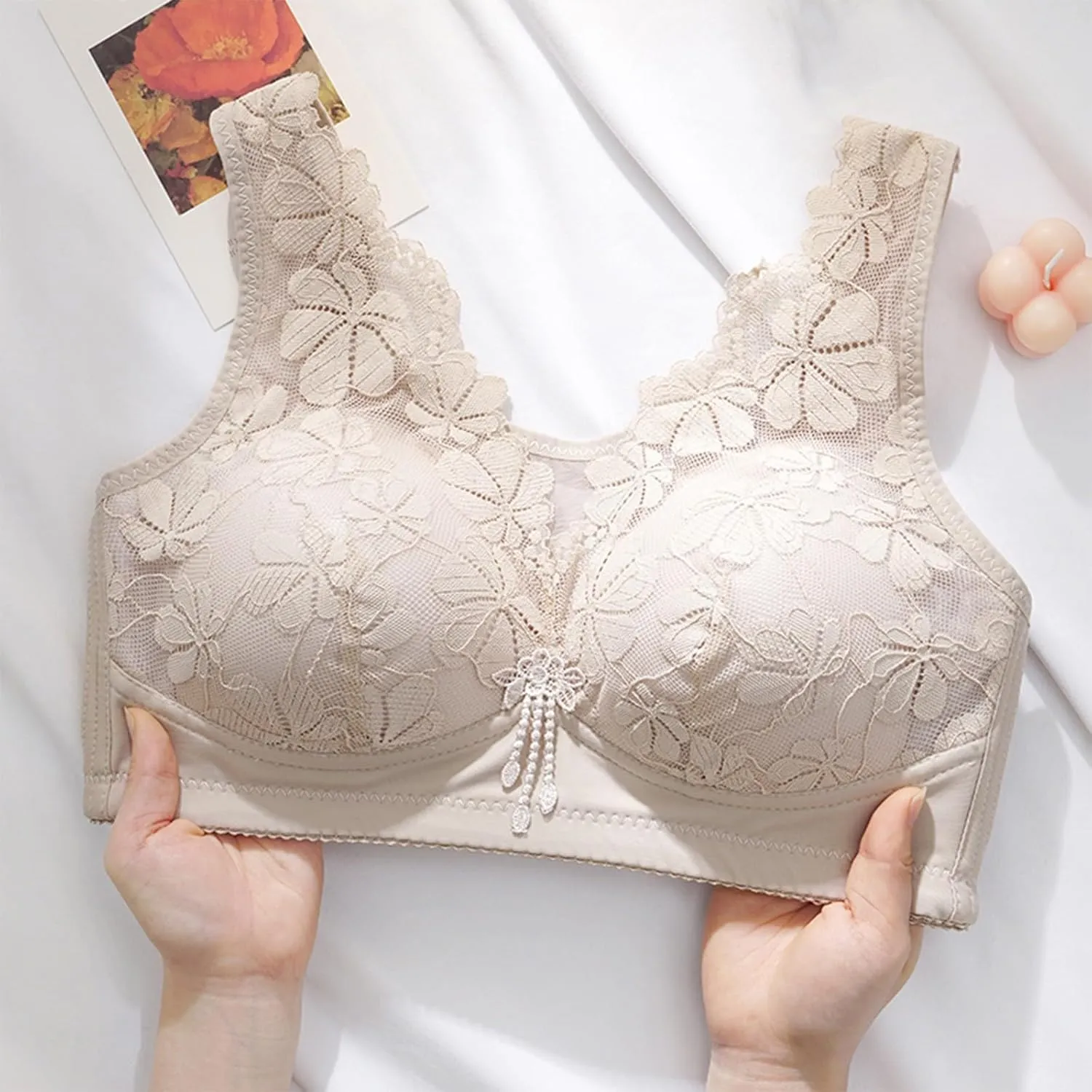 Womens Sports Bras High Support Push Up Bra Lace No Underwire Bralette Bra Gym Crop Top Compression Bra