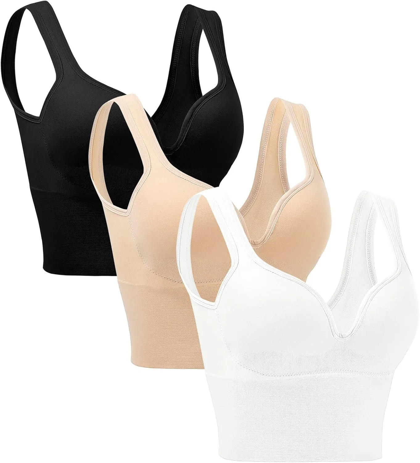 Womens Straps High Impact Sports Bras for Women Large Bust Sports Bra Full Support Training Sporty Supportive Running