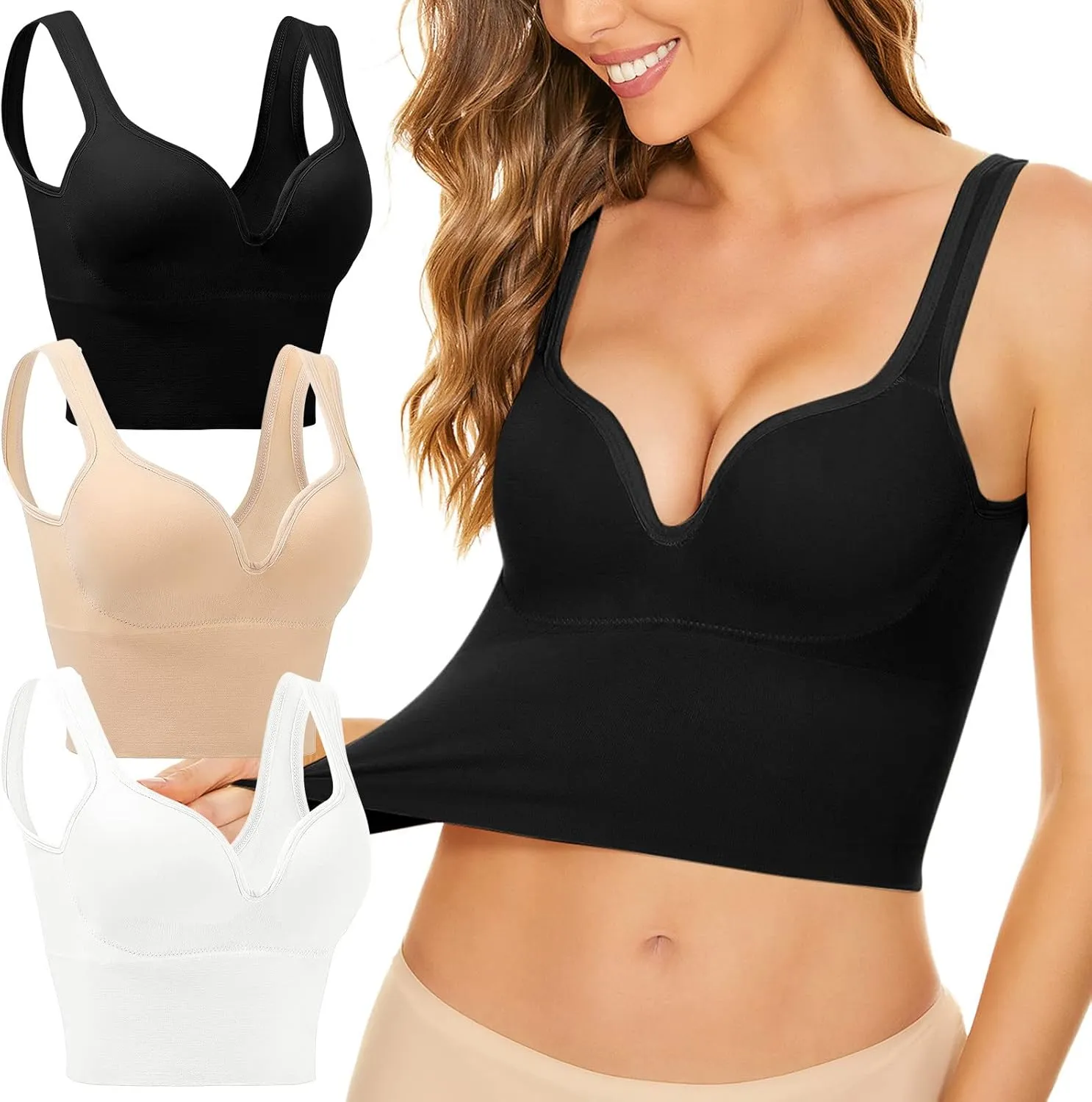 Womens Straps High Impact Sports Bras for Women Large Bust Sports Bra Full Support Training Sporty Supportive Running