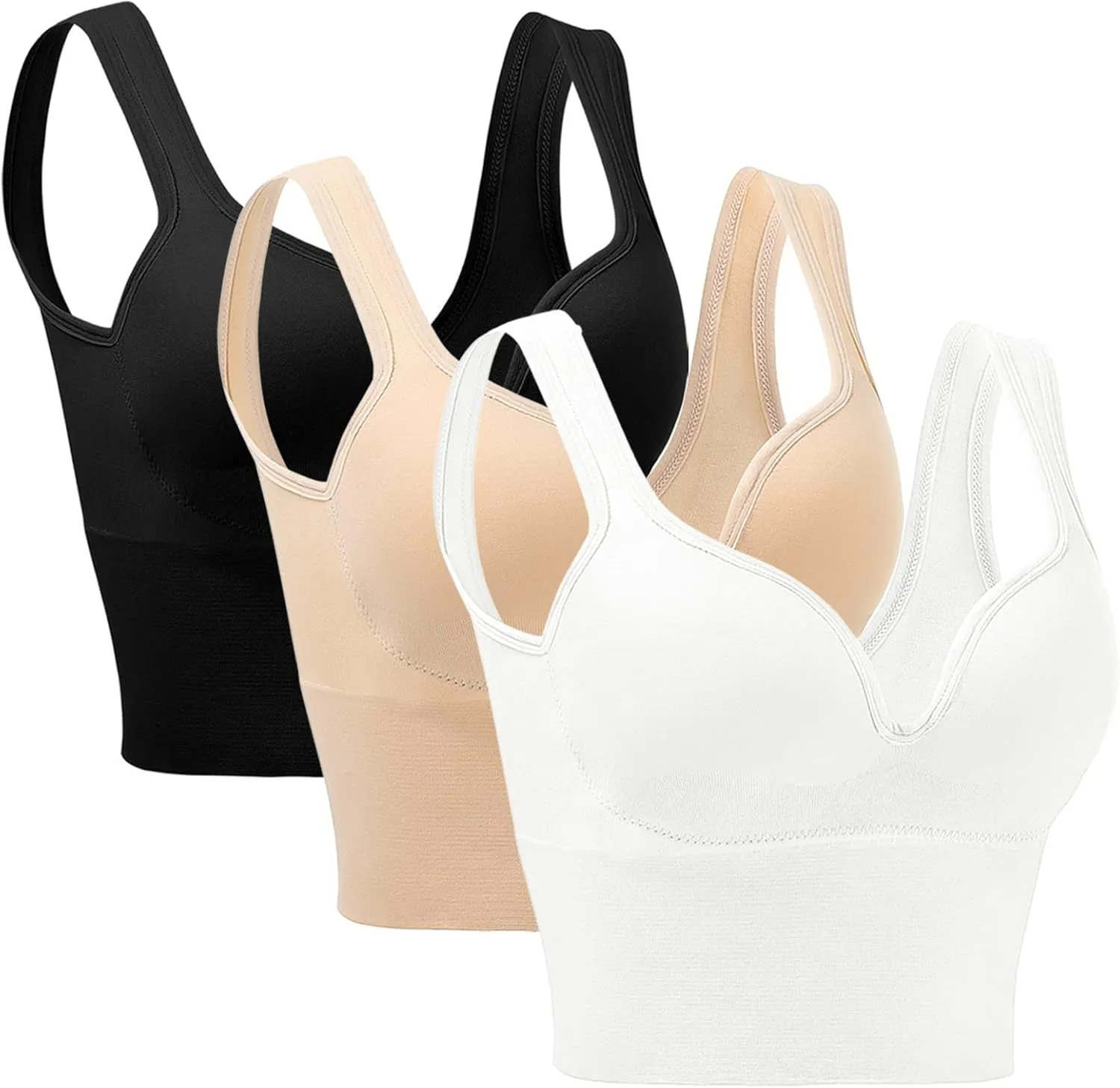 Womens Straps High Impact Sports Bras for Women Large Bust Sports Bra Full Support Training Sporty Supportive Running