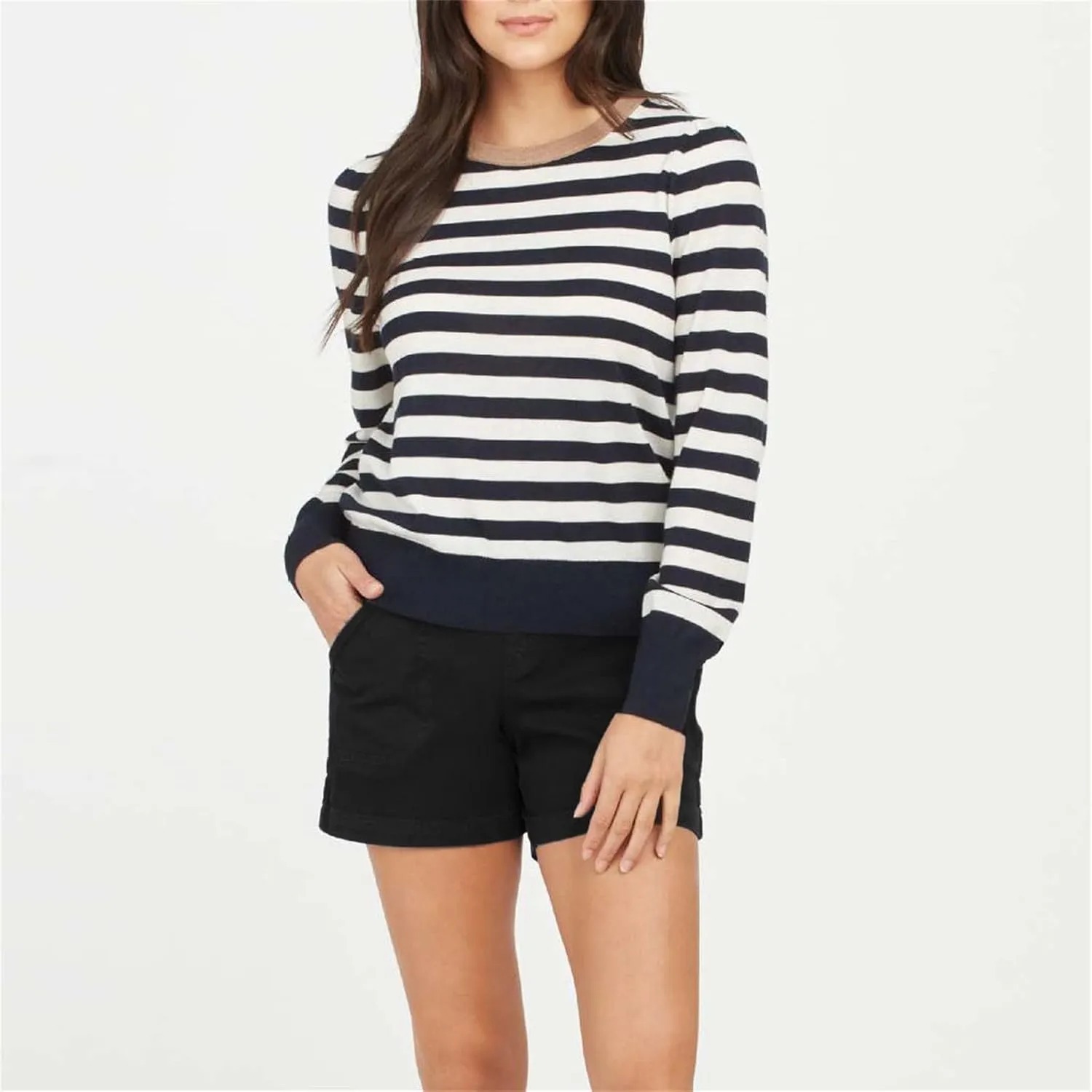 Women's Stretch Twill Shorts High Waist Stretch Baggy Summer Casual Cargo Shorts with Pockets Lightweight Relaxed Fit Pants