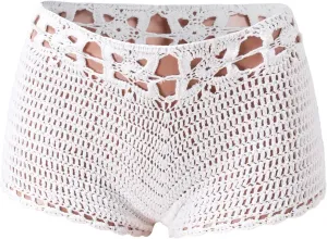 Women's Summer Beach Shorts Knit Skinny Casual Shorts Crochet Hollow Sexy Fashion Lightweight Comfy Cotton Shorts