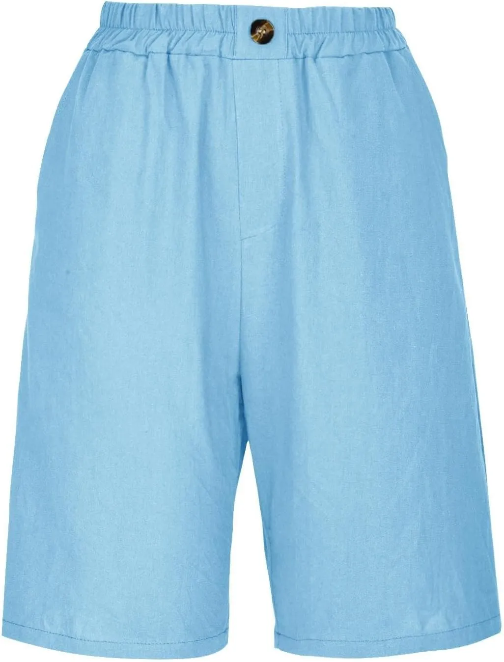 Womens Wide Leg Cotton Linen Shorts Comfy Bermuda Shorts Summer Casual Short Pants Loose Knee Length Shorts
