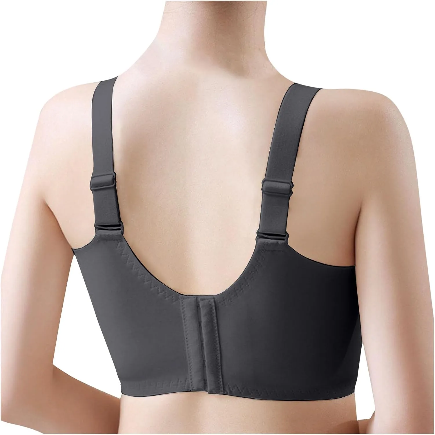 Women's Wirefree Bra Comfortable Push Up Bras Stretchable Straps Bra Full Support Lace Unlined Underwire Bra