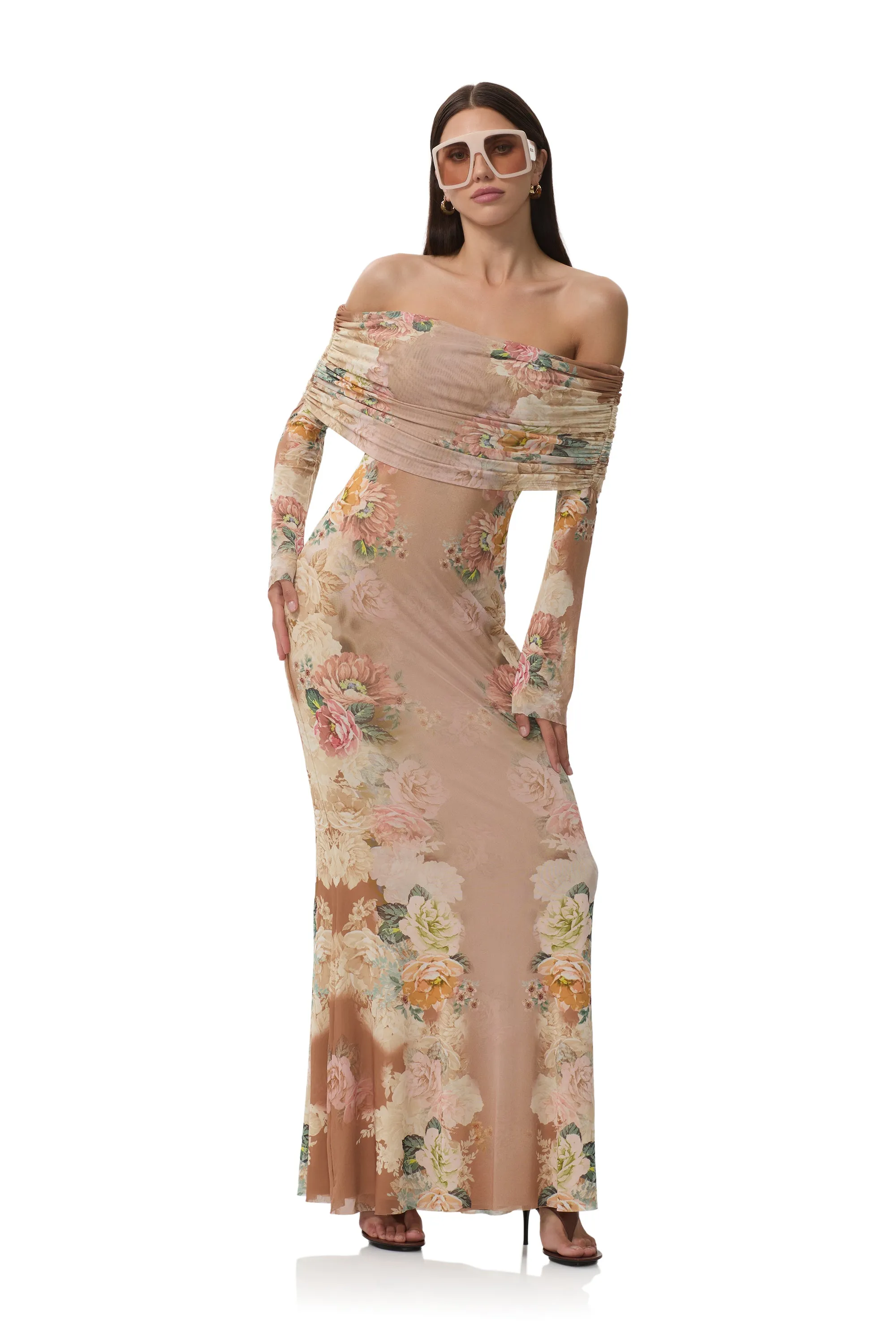 Thelma Dress - Honey Rose Frame Elegant Silhouette