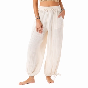 Cream Adventure Cargo Pants Flexible Use
