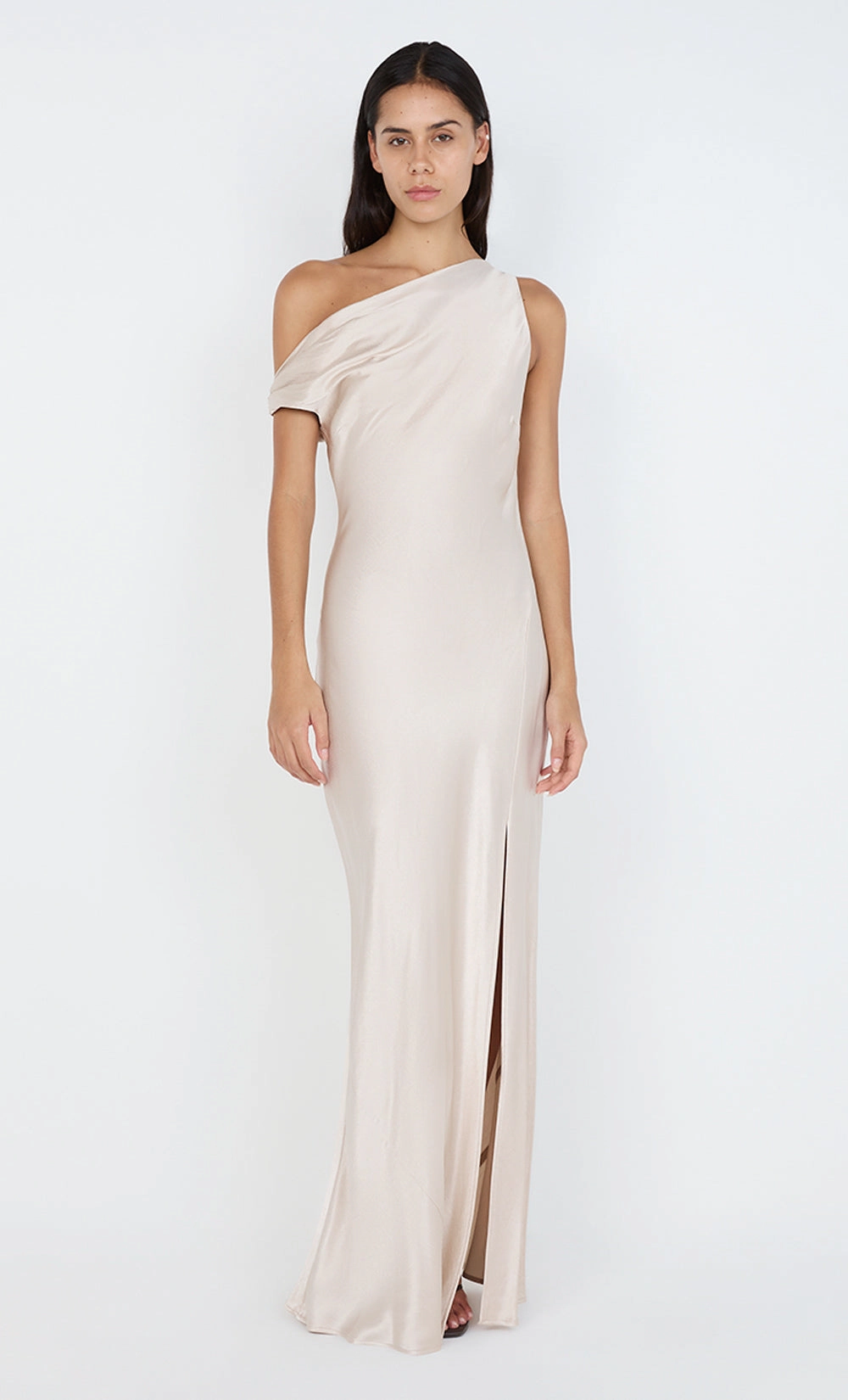 Refined Vibe Balanced Shape SOL ASYM DRESS - SAND