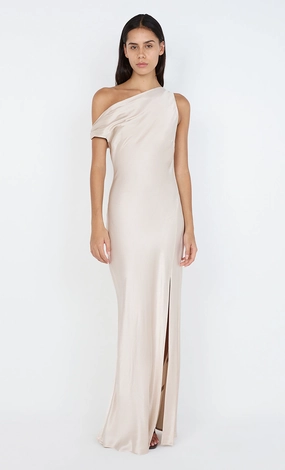 Refined Vibe Balanced Shape SOL ASYM DRESS - SAND