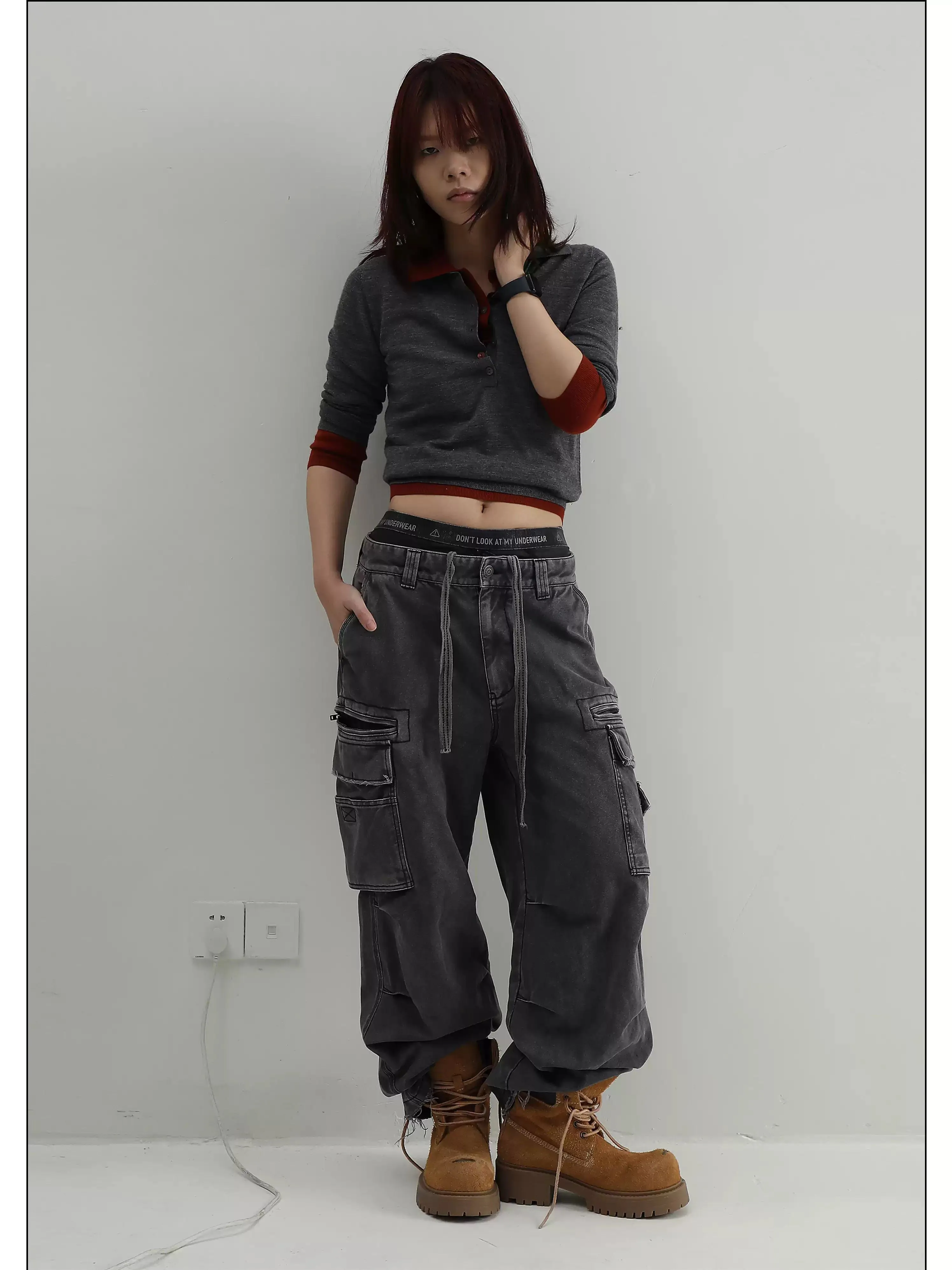 Workwear Washed Cargo Jeans