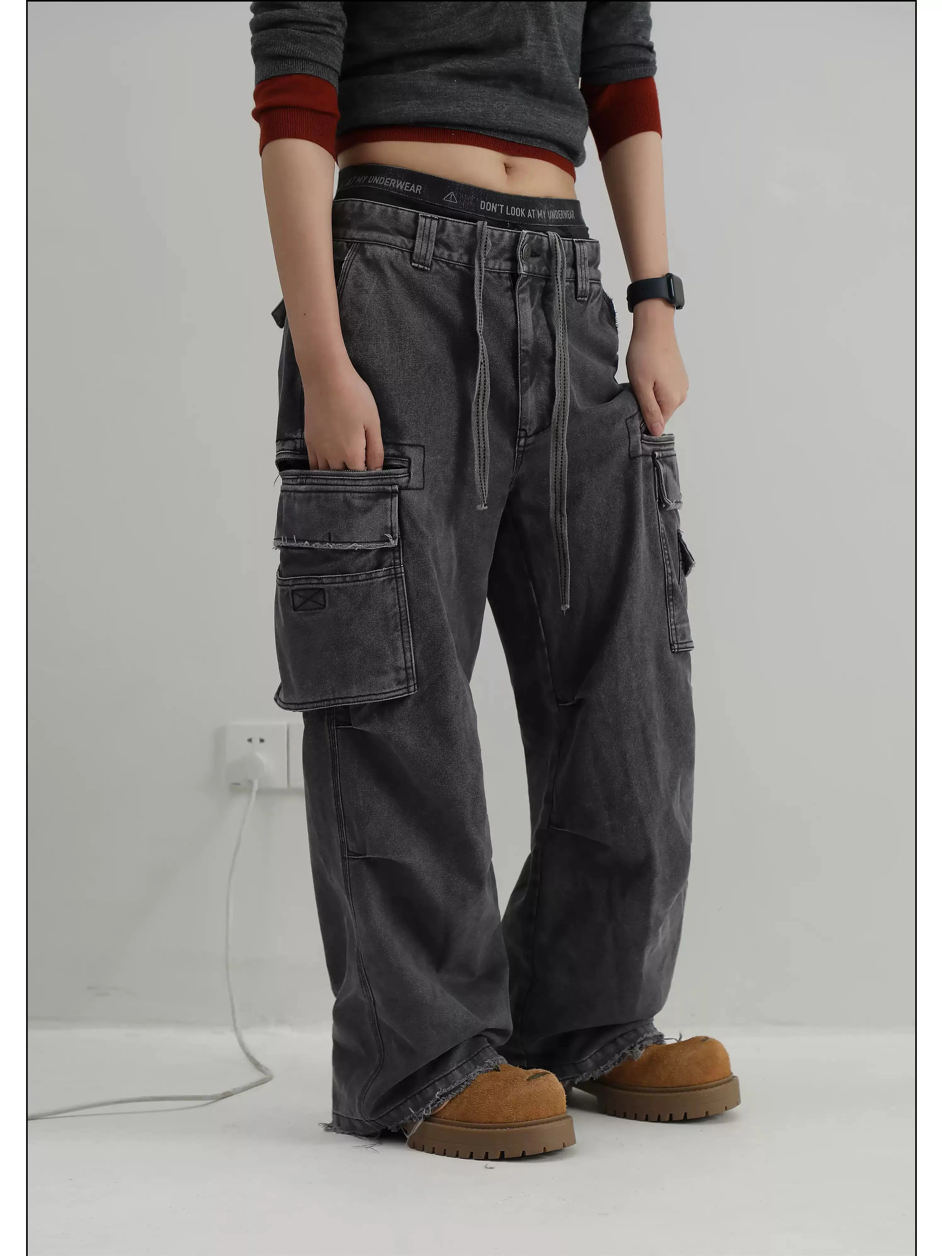 Workwear Washed Cargo Jeans