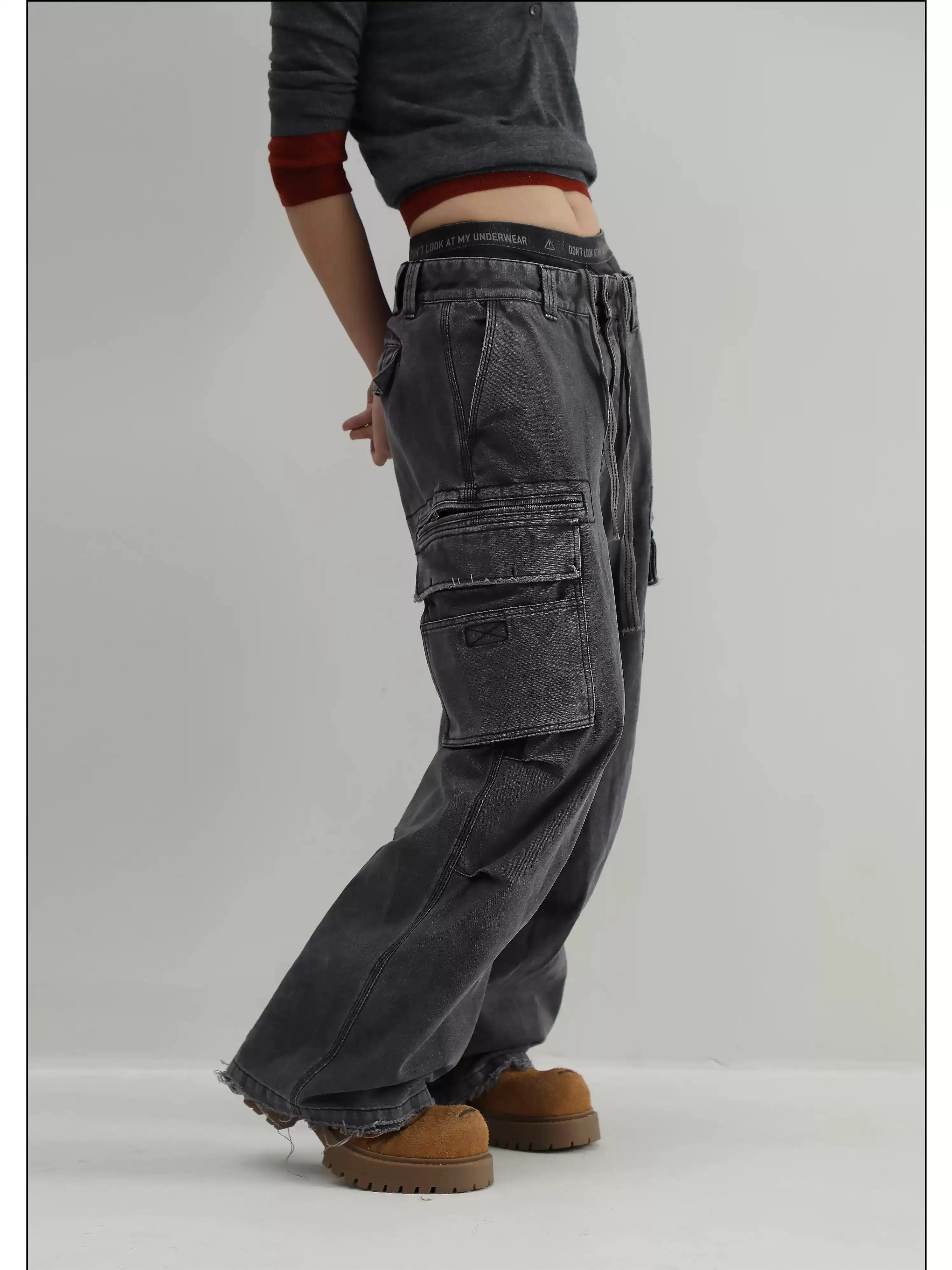 Workwear Washed Cargo Jeans