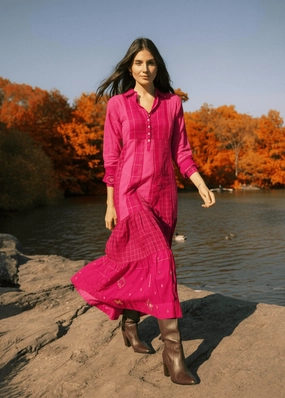 Chelsea Dress Fuchsia sophisticated appearance