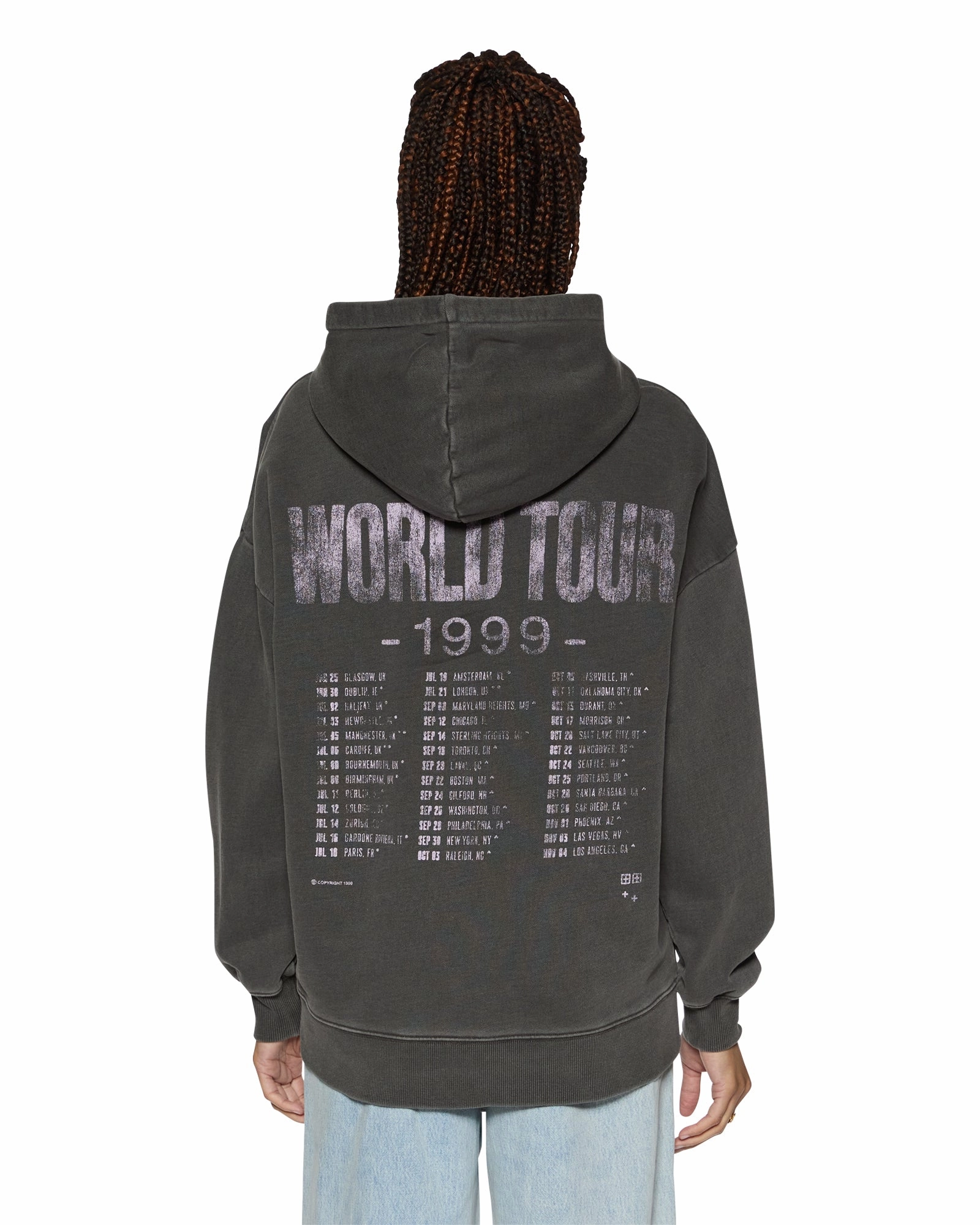 WORLD TOUR OH G HOODIE CHARCOAL Ultra Fine Gauge