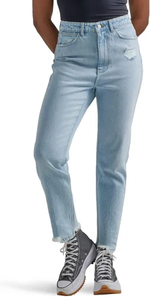 Wrangler Women's Tapered High-Rise Mom Jean