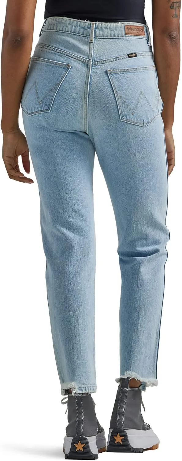 Wrangler Women's Tapered High-Rise Mom Jean