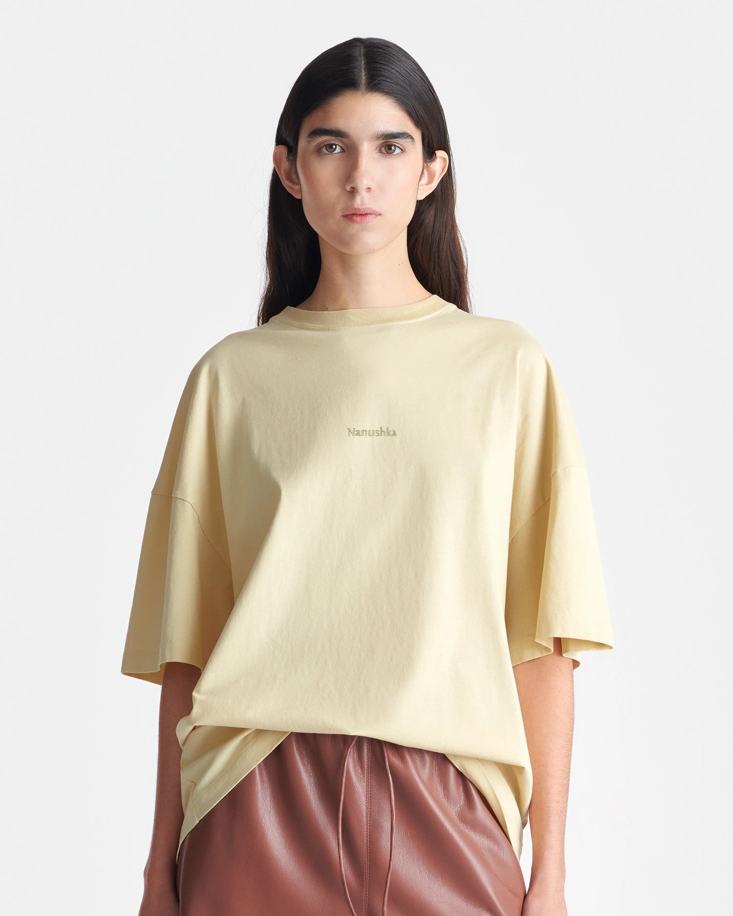 Quick Access Zipper Wren - Printed Cotton-Jersey T-Shirt - Creme/Gingerbread Heart