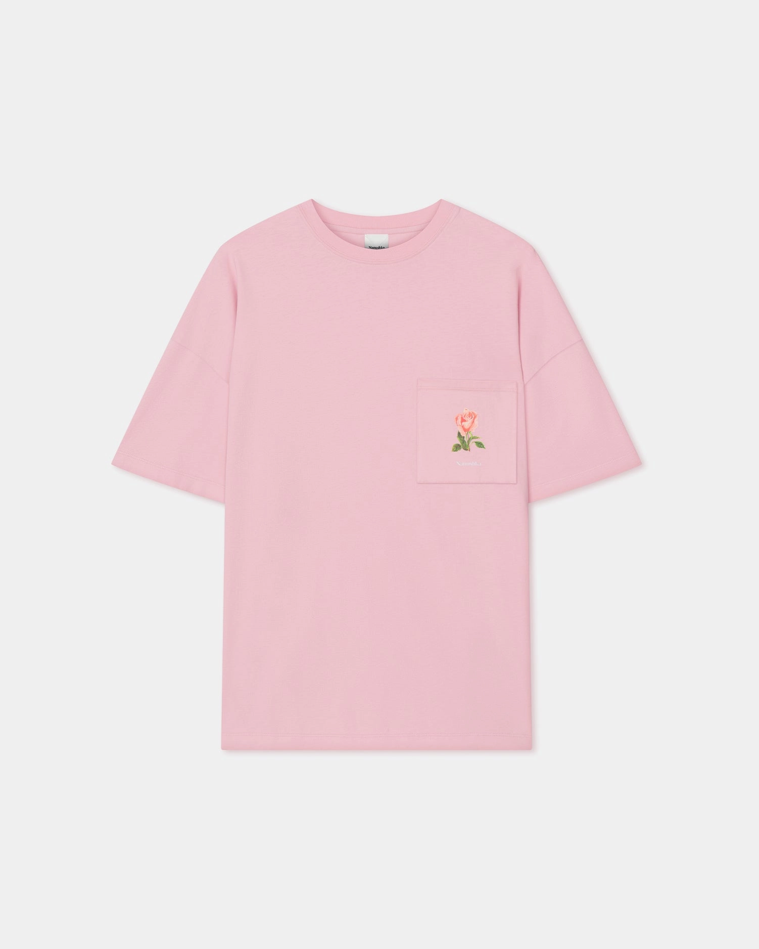 Wren - Printed Cotton-Jersey T-Shirt - Pink/Roses Light Fabric Sustainable Production Methods